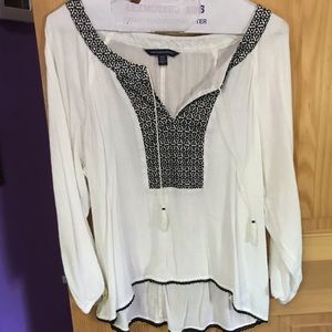 American Eagle Loose White Blouse